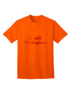 Adult T-Shirt: I Heart Thanksgiving Pumpkin Pie - A Festive Ecommerce Exclusive-Mens T-shirts-TooLoud-Orange-Small-Davson Sales