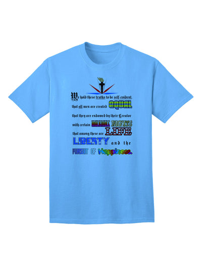 Adult T-Shirt - Life, Liberty, and the Pursuit of Happiness-Mens T-shirts-TooLoud-Aquatic-Blue-Small-Davson Sales