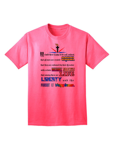 Adult T-Shirt - Life, Liberty, and the Pursuit of Happiness-Mens T-shirts-TooLoud-Neon-Pink-Small-Davson Sales