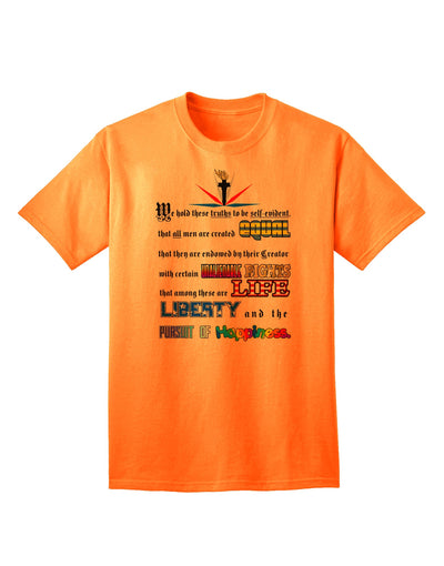 Adult T-Shirt - Life, Liberty, and the Pursuit of Happiness-Mens T-shirts-TooLoud-Neon-Orange-Small-Davson Sales