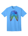 Adult T-Shirt: Rainbow Skeleton Ribcage with Heart - A Unique Fashion Statement-Mens T-shirts-TooLoud-Aquatic-Blue-Small-Davson Sales