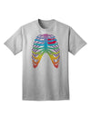 Adult T-Shirt: Rainbow Skeleton Ribcage with Heart - A Unique Fashion Statement-Mens T-shirts-TooLoud-AshGray-Small-Davson Sales