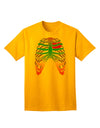 Adult T-Shirt: Rainbow Skeleton Ribcage with Heart - A Unique Fashion Statement-Mens T-shirts-TooLoud-Gold-Small-Davson Sales