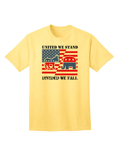 Adult T-Shirt - United We Stand Divided We Fall-Mens T-shirts-TooLoud-Yellow-Small-Davson Sales