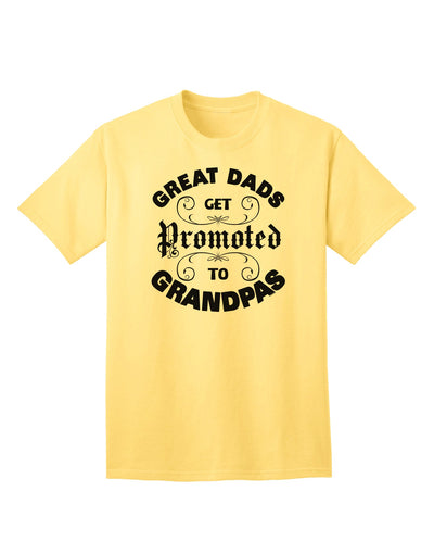 Adult T-Shirt for Grandfathers: Celebrate the Promotion from Great Dad to Grandpa-Mens T-shirts-TooLoud-Yellow-Small-Davson Sales