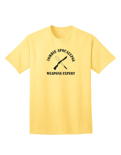 Adult T-Shirt for Zombie Apocalypse Group Weapons Expert-Mens T-shirts-TooLoud-Yellow-Small-Davson Sales