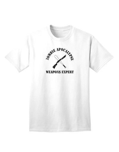 Adult T-Shirt for Zombie Apocalypse Group Weapons Expert-Mens T-shirts-TooLoud-White-Small-Davson Sales