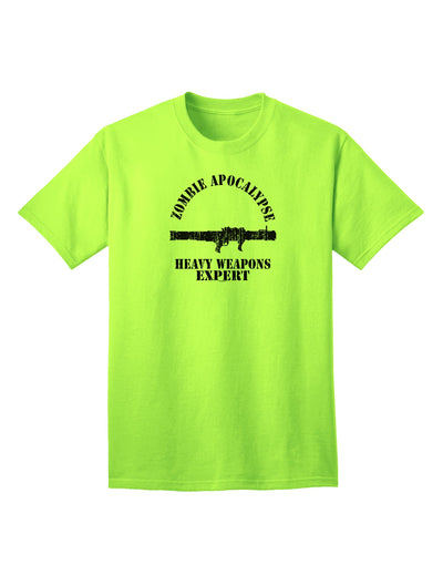 Adult T-Shirt for Zombie Apocalypse Group with Heavy Weapons-Mens T-shirts-TooLoud-Neon-Green-Small-Davson Sales