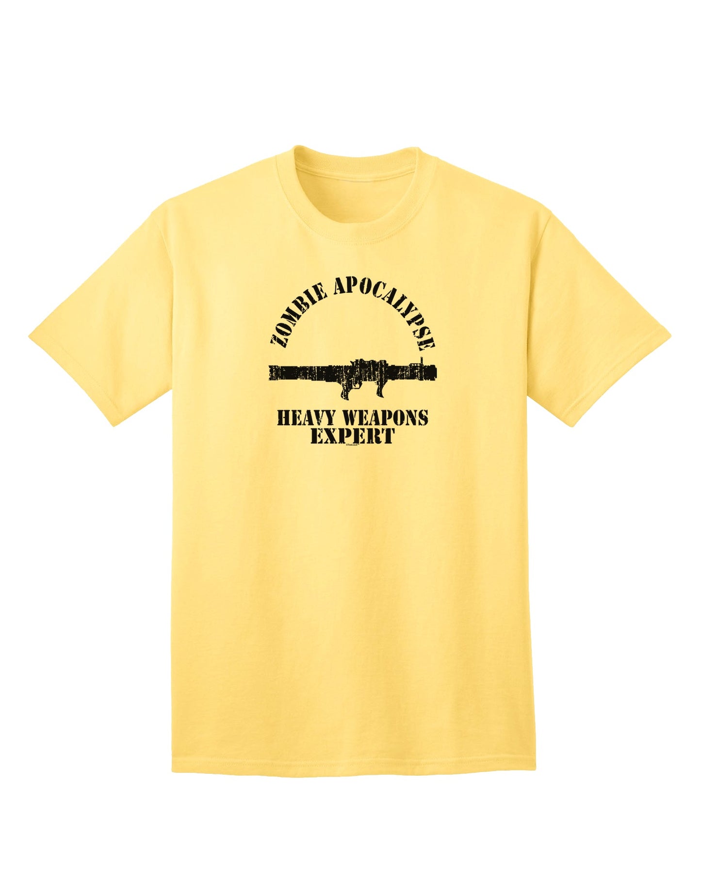 Adult T-Shirt for Zombie Apocalypse Group with Heavy Weapons-Mens T-shirts-TooLoud-Yellow-Small-Davson Sales