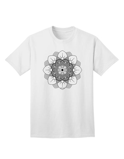 Adult T-Shirt in Mandala Coloring Book Style: A Unique Fashion Statement-Mens T-shirts-TooLoud-White-Small-Davson Sales