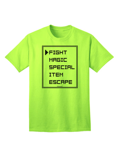 Adult T-Shirt with RPG Command Selection List by TooLoud-Mens T-shirts-TooLoud-Neon-Green-Small-Davson Sales