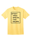 Adult T-Shirt with RPG Command Selection List by TooLoud-Mens T-shirts-TooLoud-Yellow-Small-Davson Sales