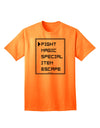 Adult T-Shirt with RPG Command Selection List by TooLoud-Mens T-shirts-TooLoud-Neon-Orange-Small-Davson Sales