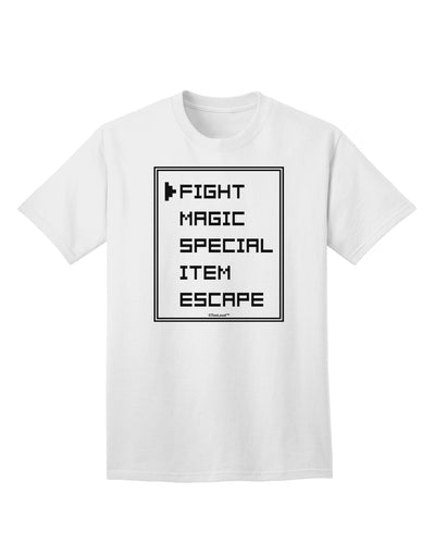 Adult T-Shirt with RPG Command Selection List by TooLoud-Mens T-shirts-TooLoud-White-Small-Davson Sales