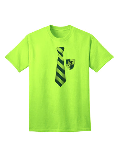 Adult Wizard Tie T-Shirt in Sophisticated Blue and Silver-Mens T-shirts-TooLoud-Neon-Green-Small-Davson Sales