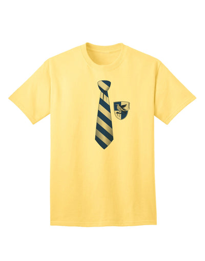 Adult Wizard Tie T-Shirt in Sophisticated Blue and Silver-Mens T-shirts-TooLoud-Yellow-Small-Davson Sales