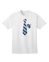 Adult Wizard Tie T-Shirt in Sophisticated Blue and Silver-Mens T-shirts-TooLoud-White-Small-Davson Sales