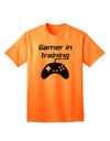 Advanced Gamer In Training: Premium BnW Adult T-Shirt Collection-Mens T-shirts-TooLoud-Neon-Orange-Small-Davson Sales