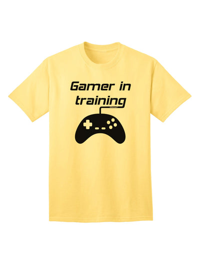 Advanced Gamer In Training: Premium BnW Adult T-Shirt Collection-Mens T-shirts-TooLoud-Yellow-Small-Davson Sales