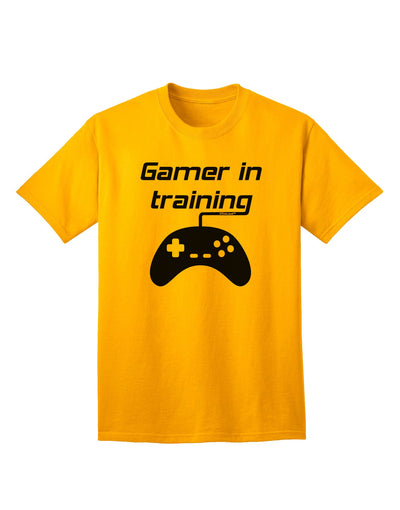 Advanced Gamer In Training: Premium BnW Adult T-Shirt Collection-Mens T-shirts-TooLoud-Gold-Small-Davson Sales