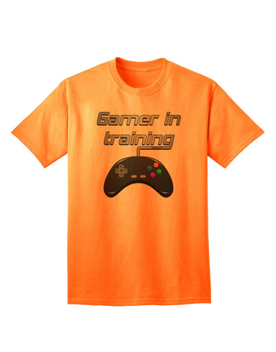 Advanced Gamer In Training: Premium Color Adult T-Shirt for Gaming Enthusiasts-Mens T-shirts-TooLoud-Neon-Orange-Small-Davson Sales