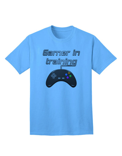 Advanced Gamer In Training: Premium Color Adult T-Shirt for Gaming Enthusiasts-Mens T-shirts-TooLoud-Aquatic-Blue-Small-Davson Sales