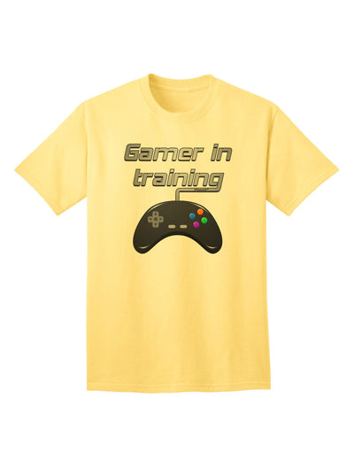 Advanced Gamer In Training: Premium Color Adult T-Shirt for Gaming Enthusiasts-Mens T-shirts-TooLoud-Yellow-Small-Davson Sales