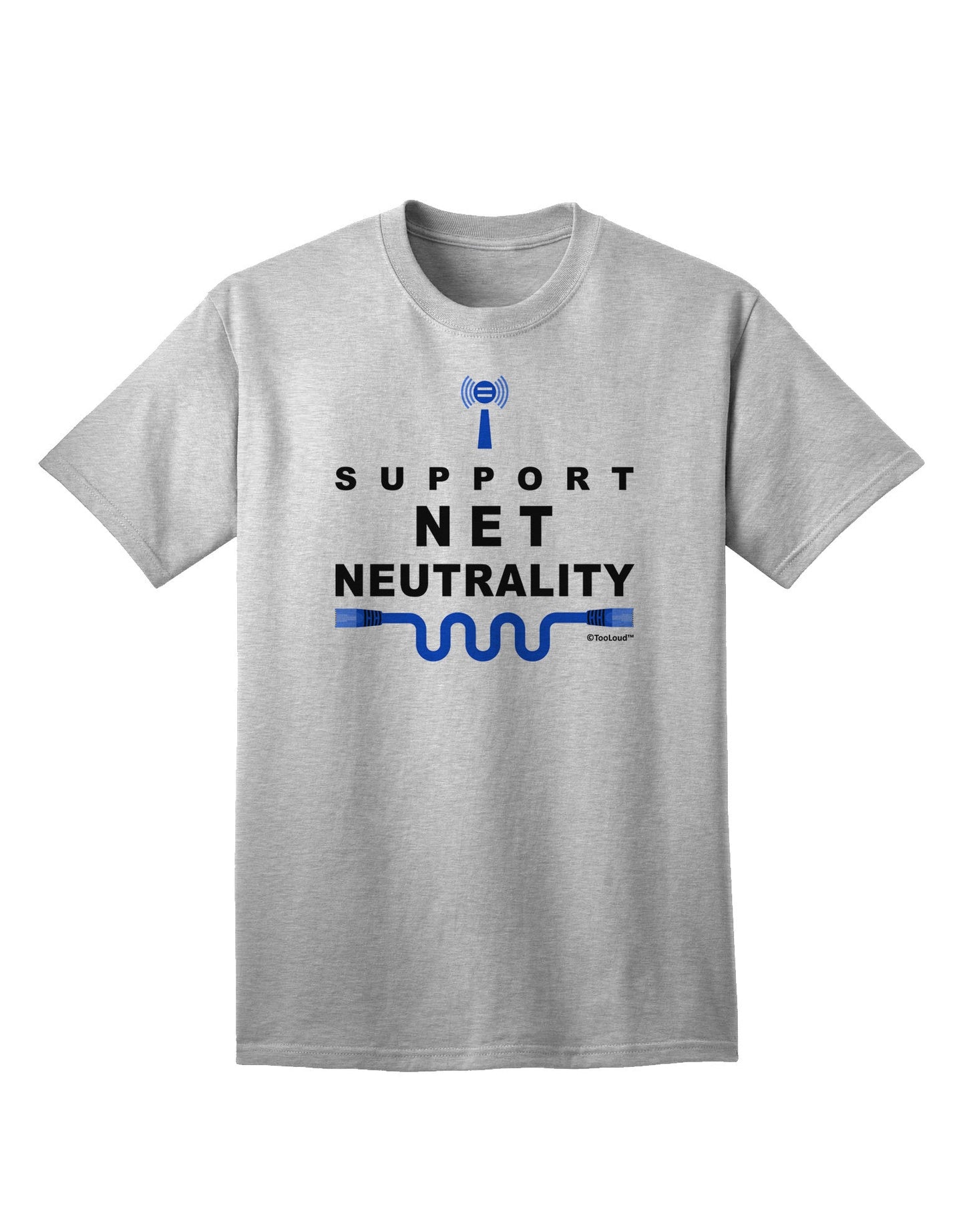 Advocate for Freedom: i Support Net Neutrality Adult T-Shirt Collection-Mens T-shirts-TooLoud-AshGray-Small-Davson Sales