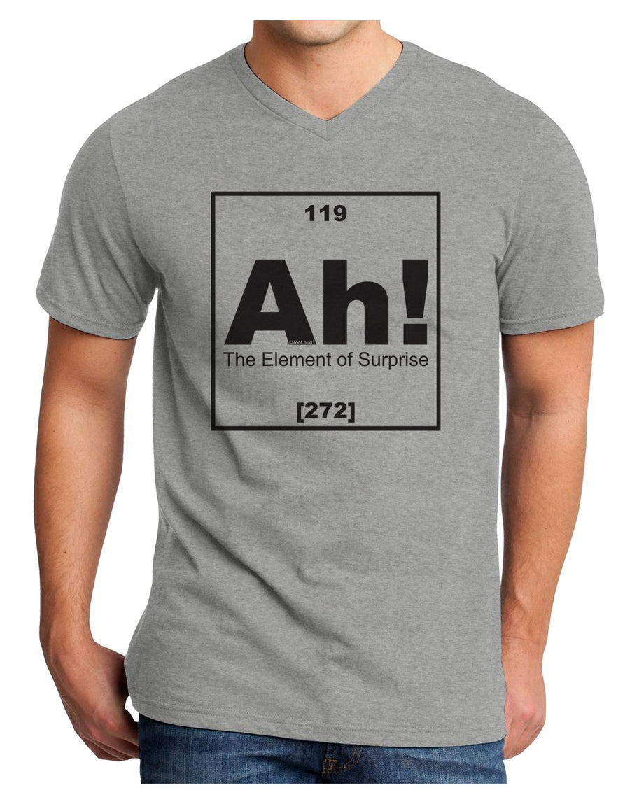 Ah the Element of Surprise Funny Science Adult V-Neck T-shirt by TooLoud-Mens V-Neck T-Shirt-TooLoud-White-Small-Davson Sales