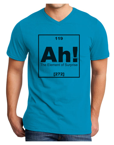 Ah the Element of Surprise Funny Science Adult V-Neck T-shirt by TooLoud-Mens V-Neck T-Shirt-TooLoud-Turquoise-Small-Davson Sales