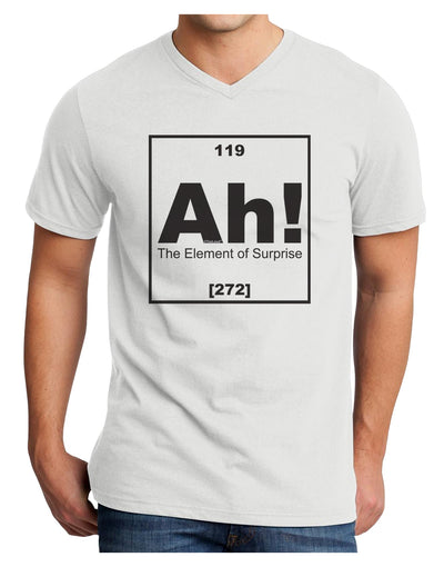 Ah the Element of Surprise Funny Science Adult V-Neck T-shirt by TooLoud-Mens V-Neck T-Shirt-TooLoud-White-Small-Davson Sales