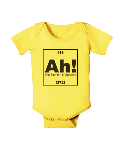 Ah the Element of Surprise Funny Science Baby Romper Bodysuit by TooLoud-Baby Romper-TooLoud-Yellow-06-Months-Davson Sales