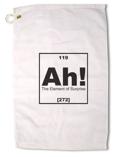 Ah the Element of Surprise Funny Science Premium Cotton Golf Towel - 16 x 25 inch by TooLoud-Golf Towel-TooLoud-16x25"-Davson Sales