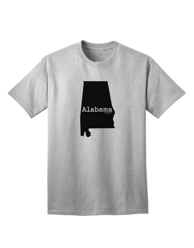 Alabama State Adult T-Shirt with United States Shape - Exclusively by TooLoud-Mens T-shirts-TooLoud-AshGray-Small-Davson Sales