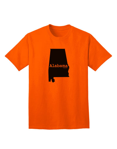 Alabama State Adult T-Shirt with United States Shape - Exclusively by TooLoud-Mens T-shirts-TooLoud-Orange-Small-Davson Sales