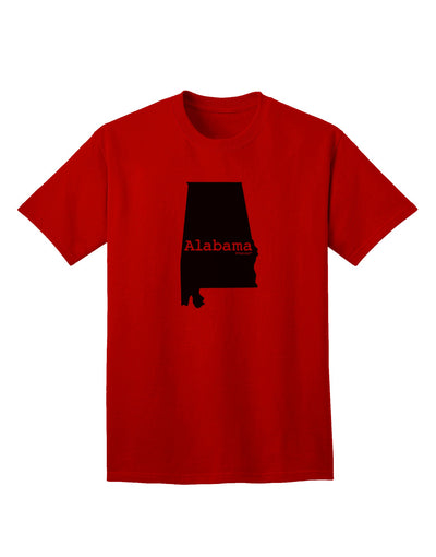 Alabama State Adult T-Shirt with United States Shape - Exclusively by TooLoud-Mens T-shirts-TooLoud-Red-Small-Davson Sales