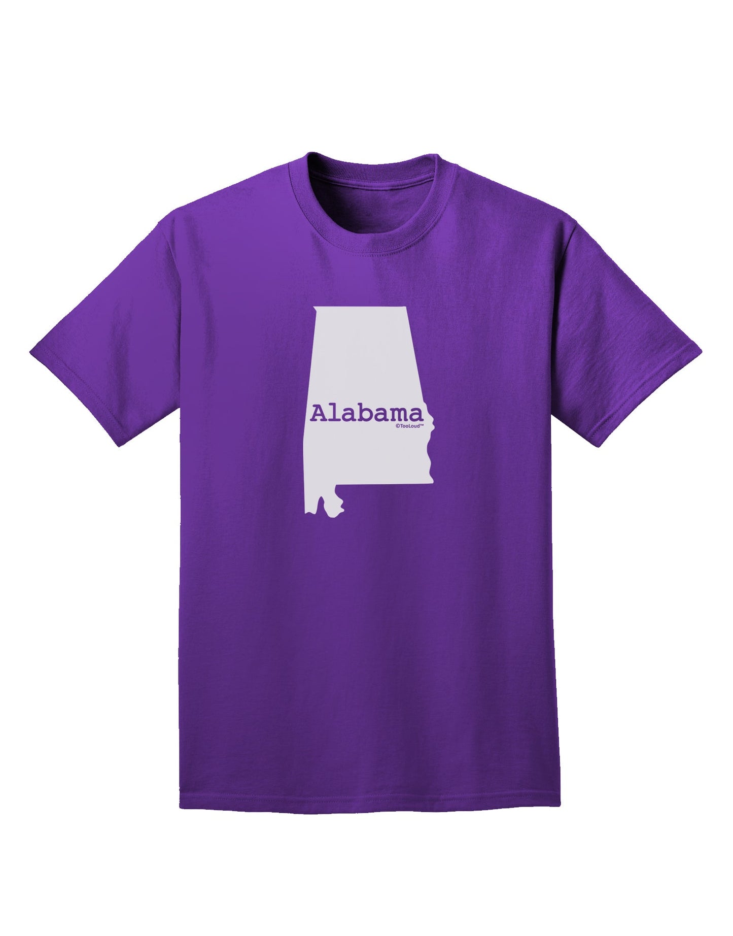 Alabama - United States Shape Adult Dark T-Shirt by TooLoud-Mens T-Shirt-TooLoud-Purple-Small-Davson Sales