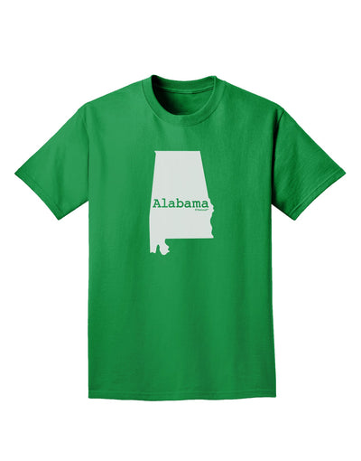 Alabama - United States Shape Adult Dark T-Shirt by TooLoud-Mens T-Shirt-TooLoud-Kelly-Green-Small-Davson Sales