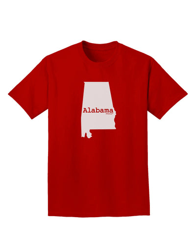 Alabama - United States Shape Adult Dark T-Shirt by TooLoud-Mens T-Shirt-TooLoud-Red-Small-Davson Sales