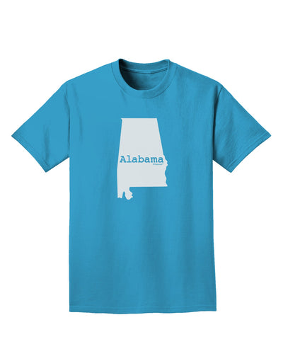 Alabama - United States Shape Adult Dark T-Shirt by TooLoud-Mens T-Shirt-TooLoud-Turquoise-Small-Davson Sales