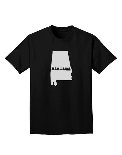 Alabama - United States Shape Adult Dark T-Shirt by TooLoud-Mens T-Shirt-TooLoud-Black-Small-Davson Sales