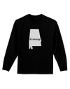 Alabama - United States Shape Adult Long Sleeve Dark T-Shirt by TooLoud-TooLoud-Black-Small-Davson Sales