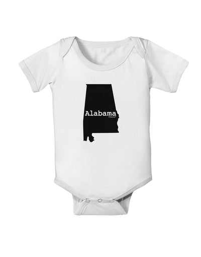 Alabama - United States Shape Baby Romper Bodysuit by TooLoud-Baby Romper-TooLoud-White-06-Months-Davson Sales