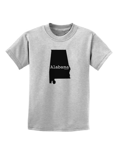 Alabama - United States Shape Childrens T-Shirt by TooLoud-Childrens T-Shirt-TooLoud-AshGray-X-Small-Davson Sales