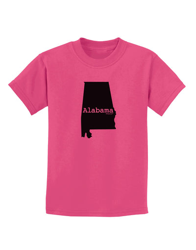 Alabama - United States Shape Childrens T-Shirt by TooLoud-Childrens T-Shirt-TooLoud-Sangria-X-Small-Davson Sales