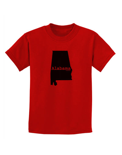 Alabama - United States Shape Childrens T-Shirt by TooLoud-Childrens T-Shirt-TooLoud-Red-X-Small-Davson Sales