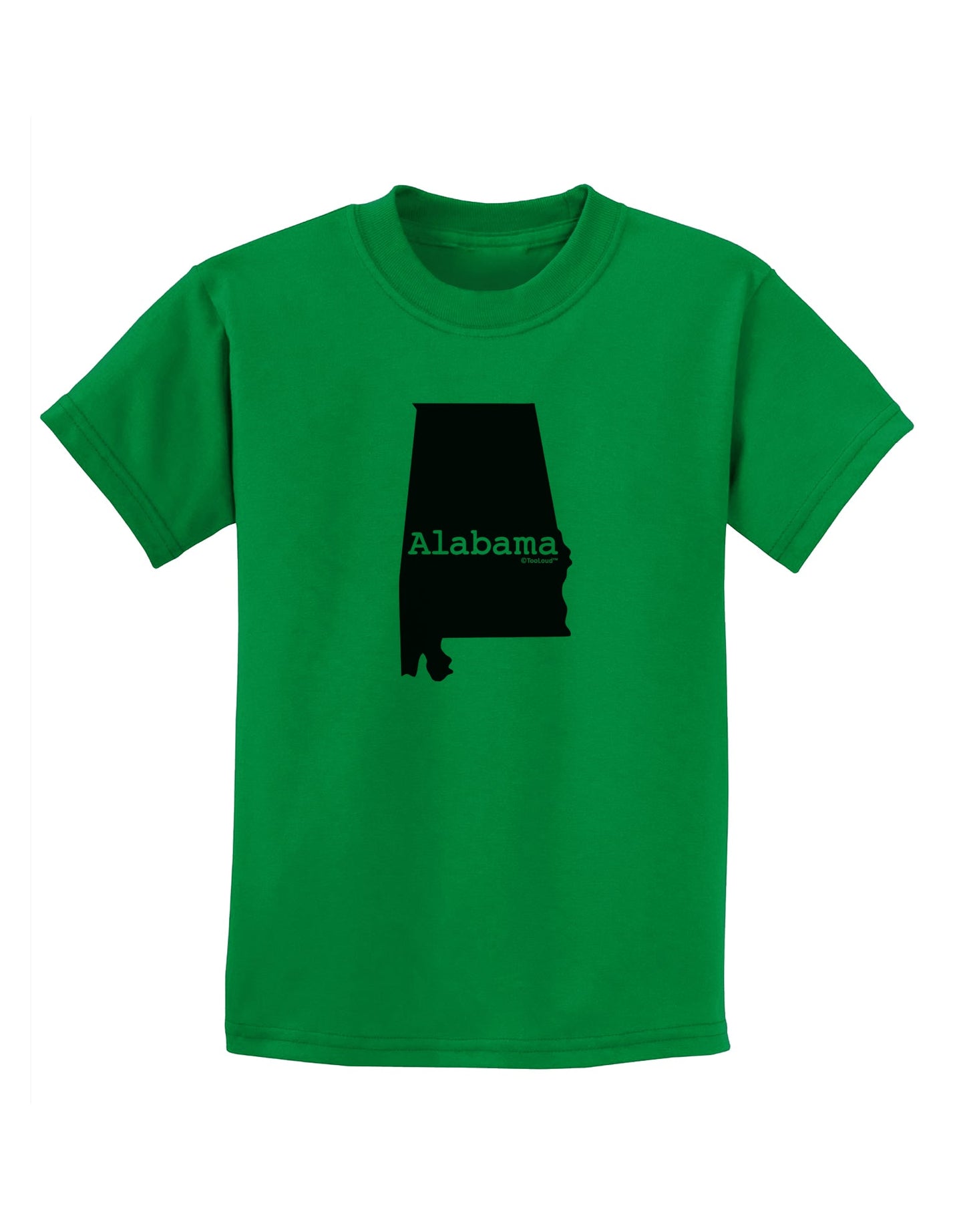 Alabama - United States Shape Childrens T-Shirt by TooLoud-Childrens T-Shirt-TooLoud-Kelly-Green-X-Small-Davson Sales