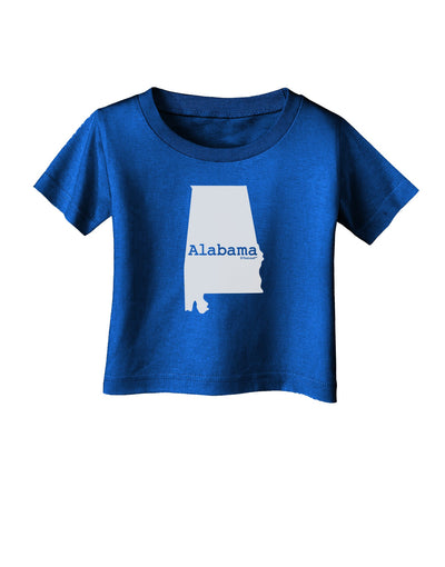 Alabama - United States Shape Infant T-Shirt Dark by TooLoud-Infant T-Shirt-TooLoud-Royal-Blue-06-Months-Davson Sales