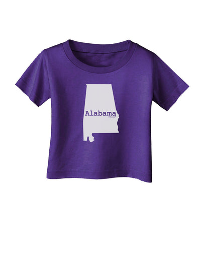 Alabama - United States Shape Infant T-Shirt Dark by TooLoud-Infant T-Shirt-TooLoud-Purple-06-Months-Davson Sales