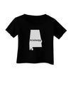 Alabama - United States Shape Infant T-Shirt Dark by TooLoud-Infant T-Shirt-TooLoud-Black-06-Months-Davson Sales